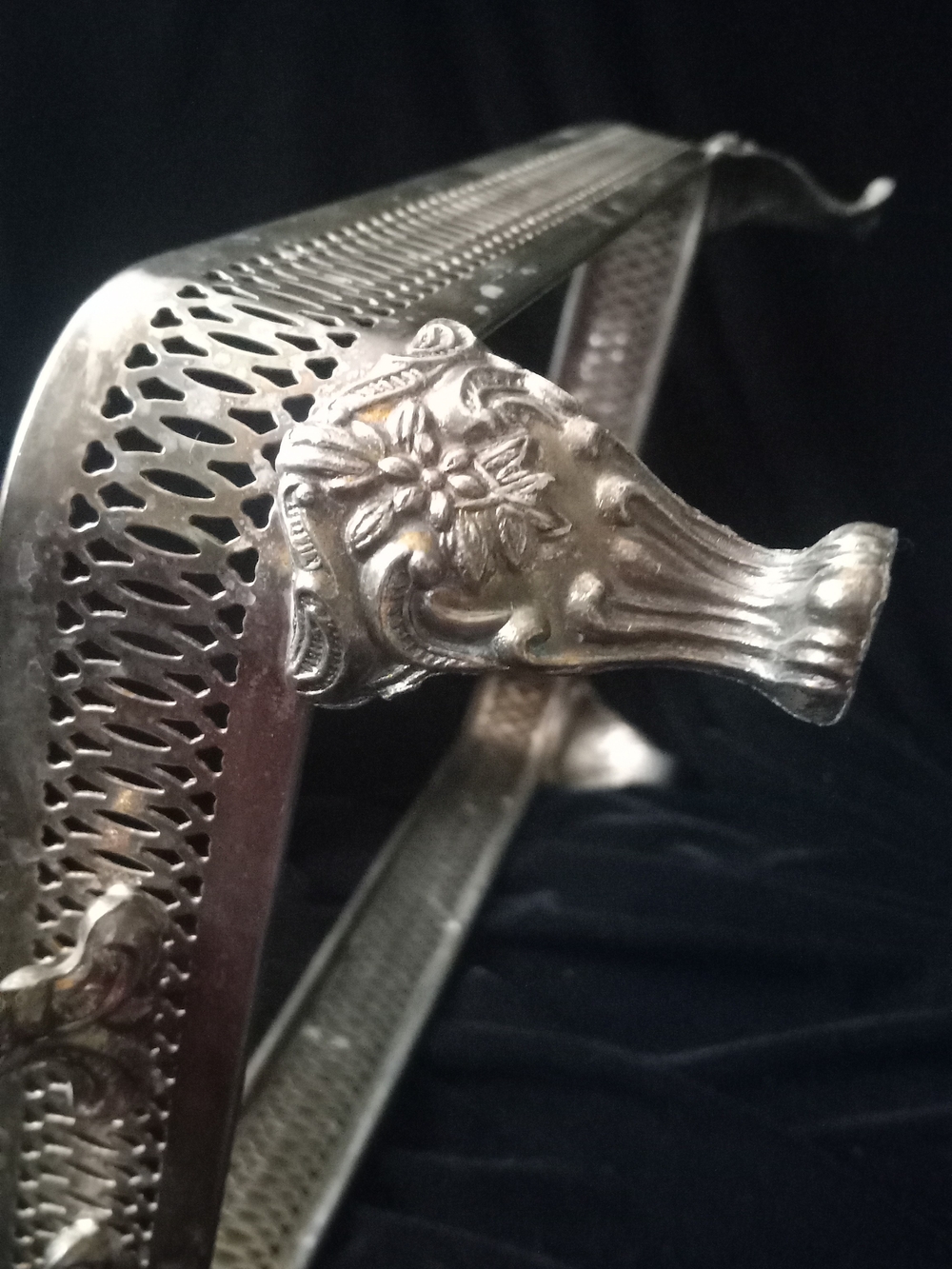 Buffet Chafing Dish Holder Only! Silver Footed Dish Holder  Floral  Scrollwork